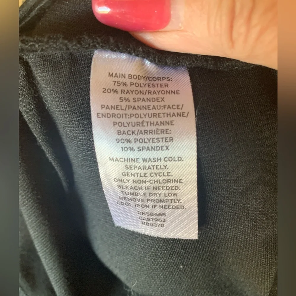 14th & Union Black Leggings with Faux Leather